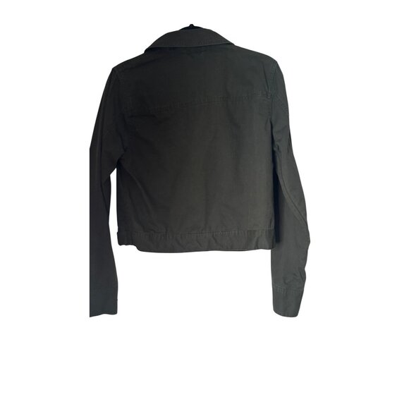 NWOT A.New.Day Medium Olive Green Cropped Cotton Jacket - Picture 8 of 11